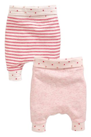 Pink Strawberry Joggers Two Pack (0mths-2yrs)